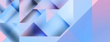 Büyüleyici vektör soyutlaması. Üçgenler büyüleyici dansla kesişiyor, dinamik geometrik zemin hazırlıyorlar. Şekil ve açıların birleşimi modern tasarımın sanatsal senfonisini yaratır.