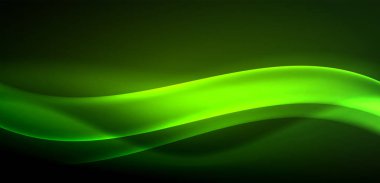 Neon ışıklarının ruhani parıltısında dinamik dalgalar. Hareket akışkanlığı ile neonun ışıl ışıl cazibesini birleştiren kavram, hem canlılığı hem de gelecekteki karmaşıklığı somutlaştıran büyüleyici arka plan.