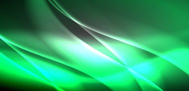 Neon ışıklı dalgalar arka planda dalgalanıyor, ışıltı ve hareketin büyüleyici dansı. Dinamik zemin, enerjinin ve modern estetiğin özünü yakalar