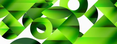 Vektör arkaplanı. Minimalist geometrik arkaplan daireler ve şekillerle süslenmiş. Dijital tasarımlar, sunumlar, web sitesi afişleri, sosyal medya paylaşımları için yaratıcılığı davet eden soyut sanat