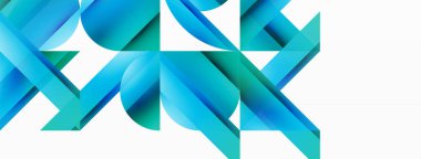 Gradyan renk üçgenleri ve beyaz daireler. Dinamik karışım büyüleyici görsel etki yaratıyor. Dijital tasarımlar, sunumlar, web sitesi afişleri, sosyal medya paylaşımları için geometrik arkaplan