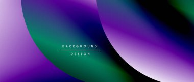 Posterler, kapaklar, afişler, broşürler, web siteleri için parlak renk çemberi ve yuvarlak element minimal geometrik soyut arkaplan