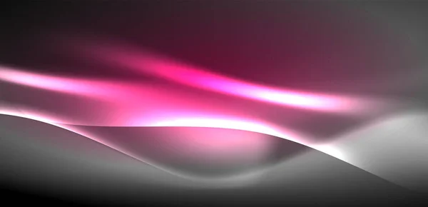 霓虹灯的波涛在背景中汹涌而过 迷人地舞动着光芒和运动 动态的背景捕捉了能量和现代美学的本质 — 图库矢量图片