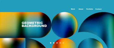 Minimal geometric abstract background, vector illustration for wallpaper banner background or landing page