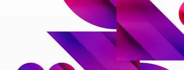 Vektör arkaplanı. Minimalist geometrik arkaplan daireler ve şekillerle süslenmiş. Dijital tasarımlar, sunumlar, web sitesi afişleri, sosyal medya paylaşımları için yaratıcılığı davet eden soyut sanat