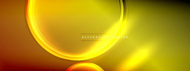 Vektör soyut arkaplan - sıvı gradyan üzerinde sıvı şeffaf kabarcık şekilleri gölgeler ve ışık efektleri