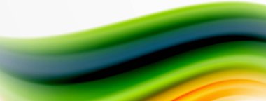 Gökkuşağı rengi ipekten bulanık arka plan beyaz, göz kamaştırıcı bir şekilde canlı arkaplan. Göz kamaştırıcı renk karışımı gökkuşağını, ipeksi ve zarif dalgalı deseni anımsatıyor.