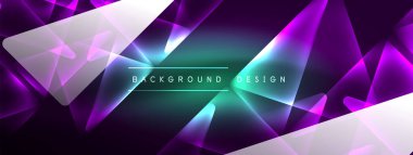 Canlı Geometrik Neon Parlak Hat Arkaplanı. Biçimlerin, Satırların, Renklerin ve Parıltının Cesur ve Çarpıcı Gösterimi, Gelecekçi Modern Tasarımlar İçin Mükemmel, Yüksek Teknolojik Sunumlar, Teknoloji Web Sayfaları