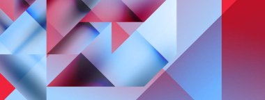 Büyüleyici vektör soyutlaması. Üçgenler büyüleyici dansla kesişiyor, dinamik geometrik zemin hazırlıyorlar. Şekil ve açıların birleşimi modern tasarımın sanatsal senfonisini yaratır.