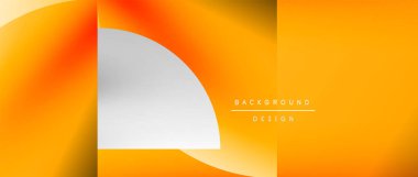 Posterler, kapaklar, afişler, broşürler, web siteleri için parlak renk çemberi ve yuvarlak element minimal geometrik soyut arkaplan