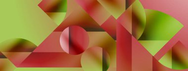 Basit geometrik formlar - dinamik geometrik soyut arkaplan. Duvar kağıdı, afiş, arkaplan, iniş sayfası, duvar sanatı, davetiye, baskılar, posterler için görsel senfoni