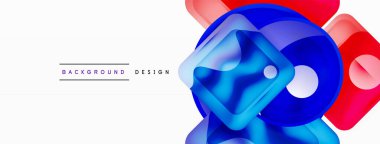 Soyut arkaplan tasarımı titizlikle hazırlanmış vektör bileşiminde parlak cam geometrik şekiller sergiliyor.