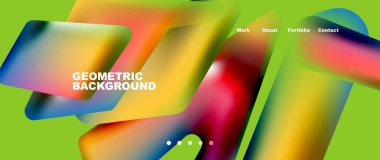 Colorful geometric background landing page. Vector illustration for wallpaper, banner, background, leaflet, catalog, cover, flyer