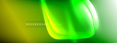 Vektör soyut arkaplan - sıvı gradyan üzerinde sıvı şeffaf kabarcık şekilleri gölgeler ve ışık efektleri