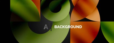 Eğimli soyut yuvarlak geometrik şekiller. Yaratıcı teknoloji, dijital sanat, sosyal iletişim ve modern bilim kavramı. Posterler, kapaklar, afişler, broşürler ve web siteleri için ideal