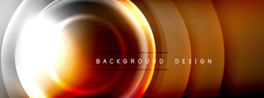 Çember çizgileri ve baloncuklar ışık ve gölge efektleriyle parlayan etki eğiminde. Işık, gölge ve derinliğin dinamik etkileşimi. Gelecekçi ve ritmik teknoloji tasarımı