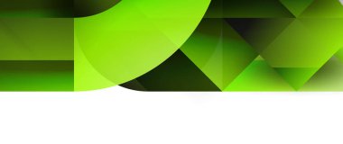 Büyüleyici vektör illüstrasyonu - geometrik, minimalist, soyut arkaplan duvar kağıdı, pankart, arkaplan, iniş sayfası, duvar sanatı, davetiye, baskılar, posterler için daireler ve üçgenlerle süslenmiş