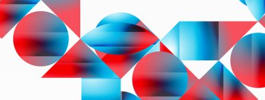 Minimalizm, gradyan cazibesiyle buluşur. Geometrik şekiller sakin bir arka planda birbirine dolanır. İnce renkler birleşir, dinamik bir tuval oluşturur, modern estetiğin kanıtıdır.