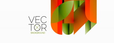 Dinamik soyut vektör arkaplanı. Dairelerin, karelerin ve üçgenlerin uyumlu birleşimi. Geometrik elementler büyüleyici bir zemin oluşturmak için birbirine dolanır. Her şekil biçimlerin kaleydoskopuna katkıda bulunur