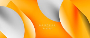 Posterler, kapaklar, afişler, broşürler, web siteleri için parlak renk çemberi ve yuvarlak element minimal geometrik soyut arkaplan