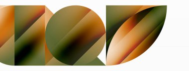 Minimalizm, gradyan cazibesiyle buluşur. Geometrik şekiller sakin bir arka planda birbirine dolanır. İnce renkler birleşir, dinamik bir tuval oluşturur, modern estetiğin kanıtıdır.