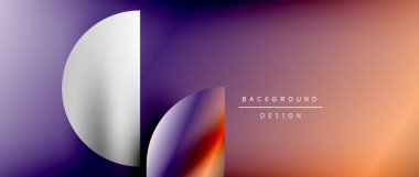 Daireler ve eğimli yuvarlak şekiller. Asgari soyut arkaplan, yuvarlak geometrik şekiller, temiz ve yapılandırılmış tasarım