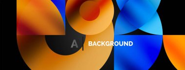 Eğimli soyut yuvarlak geometrik şekiller. Yaratıcı teknoloji, dijital sanat, sosyal iletişim ve modern bilim kavramı. Posterler, kapaklar, afişler, broşürler ve web siteleri için ideal