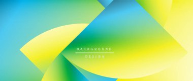 Posterler, kapaklar, afişler, broşürler, web siteleri için parlak renk çemberi ve yuvarlak element minimal geometrik soyut arkaplan