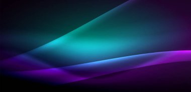 Neon ışıklarının ruhani parıltısında dinamik dalgalar. Hareket akışkanlığı ile neonun ışıl ışıl cazibesini birleştiren kavram, hem canlılığı hem de gelecekteki karmaşıklığı somutlaştıran büyüleyici arka plan.