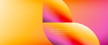 Posterler, kapaklar, afişler, broşürler, web siteleri için parlak renk çemberi ve yuvarlak element minimal geometrik soyut arkaplan