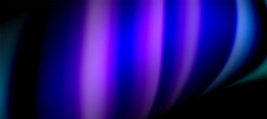 Siyah üzerine gökkuşağı renk dalgası çizgileri. Posterler, kapaklar, afişler, broşürler, web siteleri için tekno veya iş soyut arka plan