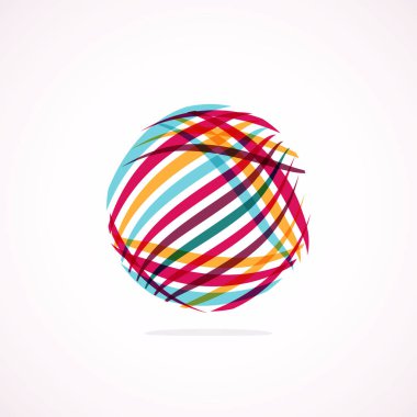 Soyut çember logosu - minimalist amblem, zamansız ve evrensel daire şekli. Benzersiz logo markaların ve kavramların aralığını temsil ediyor, basitliği ve yaratıcılığı tek ve ikonik bir resimde özetliyor