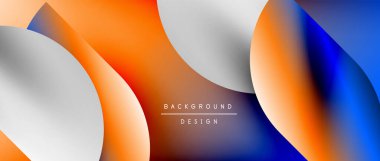 Daireler ve eğimli yuvarlak şekiller. Asgari soyut arkaplan, yuvarlak geometrik şekiller, temiz ve yapılandırılmış tasarım