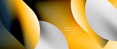 Daireler ve eğimli yuvarlak şekiller. Asgari soyut arkaplan, yuvarlak geometrik şekiller, temiz ve yapılandırılmış tasarım