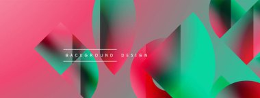 Basit geometrik formlar - dinamik geometrik soyut arkaplan. Duvar kağıdı, afiş, arkaplan, iniş sayfası, duvar sanatı, davetiye, baskılar, posterler için görsel senfoni