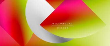 Posterler, kapaklar, afişler, broşürler, web siteleri için parlak renk çemberi ve yuvarlak element minimal geometrik soyut arkaplan