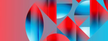 Minimalizm, gradyan cazibesiyle buluşur. Geometrik şekiller sakin bir arka planda birbirine dolanır. İnce renkler birleşir, dinamik bir tuval oluşturur, modern estetiğin kanıtıdır.