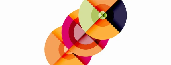 Kreise Mit Schatten Trendige Minimale Geometrische Komposition Abstrakten Hintergrund — Stockvektor