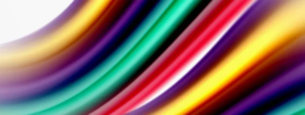 Rainbow Χρώμα Μετάξι Θολή Κυματιστή Γραμμή Φόντο Λευκό Πολυτελώς Ζωντανή — Διανυσματικό Αρχείο