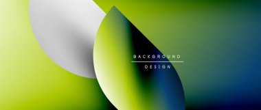 Daireler ve eğimli yuvarlak şekiller. Asgari soyut arkaplan, yuvarlak geometrik şekiller, temiz ve yapılandırılmış tasarım