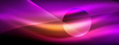 Neon ışıklı çizgi vektörleri: canlı renkler, parlak çizgiler. Neon tabelalardan esinlenerek büyüleyici bir tasarım. Web siteleri, reklamlar ve daha fazlası için elektrik enerjisi