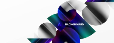 Minimalist zarafet bu metalik arkaplanda parlıyor, dairelerin ve üçgenlerin bileşimini gösteriyor, geometrik başyapıtlar yaratıyor.