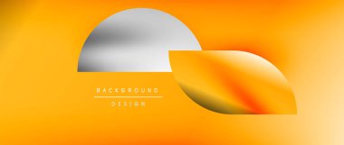 Posterler, kapaklar, afişler, broşürler, web siteleri için parlak renk çemberi ve yuvarlak element minimal geometrik soyut arkaplan