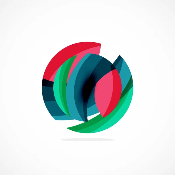 Logo Círculo Abstracto Estética Dinámica Simplicidad Sugiere Conectividad Fluidez Energía — Archivo Imágenes Vectoriales
