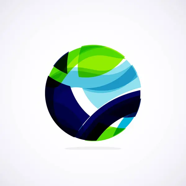 抽象的な円のロゴ ミニマリストのエンブレム タイムレスで普遍的な円の形 独特なロゴはブランドとコンセプトの範囲を表し シンプルさと創造性を単一の象徴的なイメージでカプセル化します — ストックベクタ