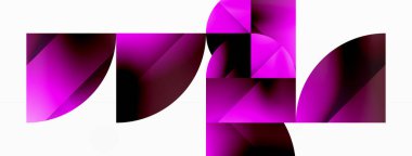 Vektör arkaplanı. Minimalist geometrik arkaplan daireler ve şekillerle süslenmiş. Dijital tasarımlar, sunumlar, web sitesi afişleri, sosyal medya paylaşımları için yaratıcılığı davet eden soyut sanat