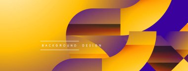 Basit geometrik formlar - dinamik geometrik soyut arkaplan. Duvar kağıdı, afiş, arkaplan, iniş sayfası, duvar sanatı, davetiye, baskılar, posterler için görsel senfoni