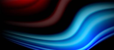 Siyah üzerine gökkuşağı renk dalgası çizgileri. Posterler, kapaklar, afişler, broşürler, web siteleri için tekno veya iş soyut arka plan