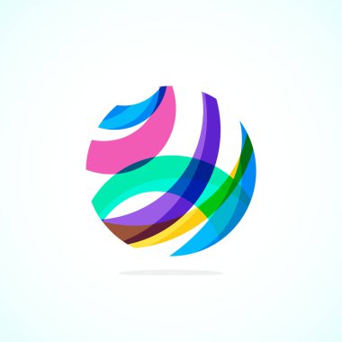 Soyut çember logosu - minimalist amblem, zamansız ve evrensel daire şekli. Benzersiz logo markaların ve kavramların aralığını temsil ediyor, basitliği ve yaratıcılığı tek ve ikonik bir resimde özetliyor