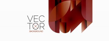 Dinamik soyut vektör arkaplanı. Dairelerin, karelerin ve üçgenlerin uyumlu birleşimi. Geometrik elementler büyüleyici bir zemin oluşturmak için birbirine dolanır. Her şekil biçimlerin kaleydoskopuna katkıda bulunur